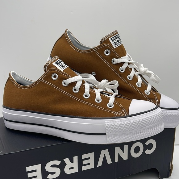 Converse Men’s CTAS LIFT OX
BRINDLE BROWN/WHITE/BLACK A09994C Platforms Sneakers - Picture 7 of 16